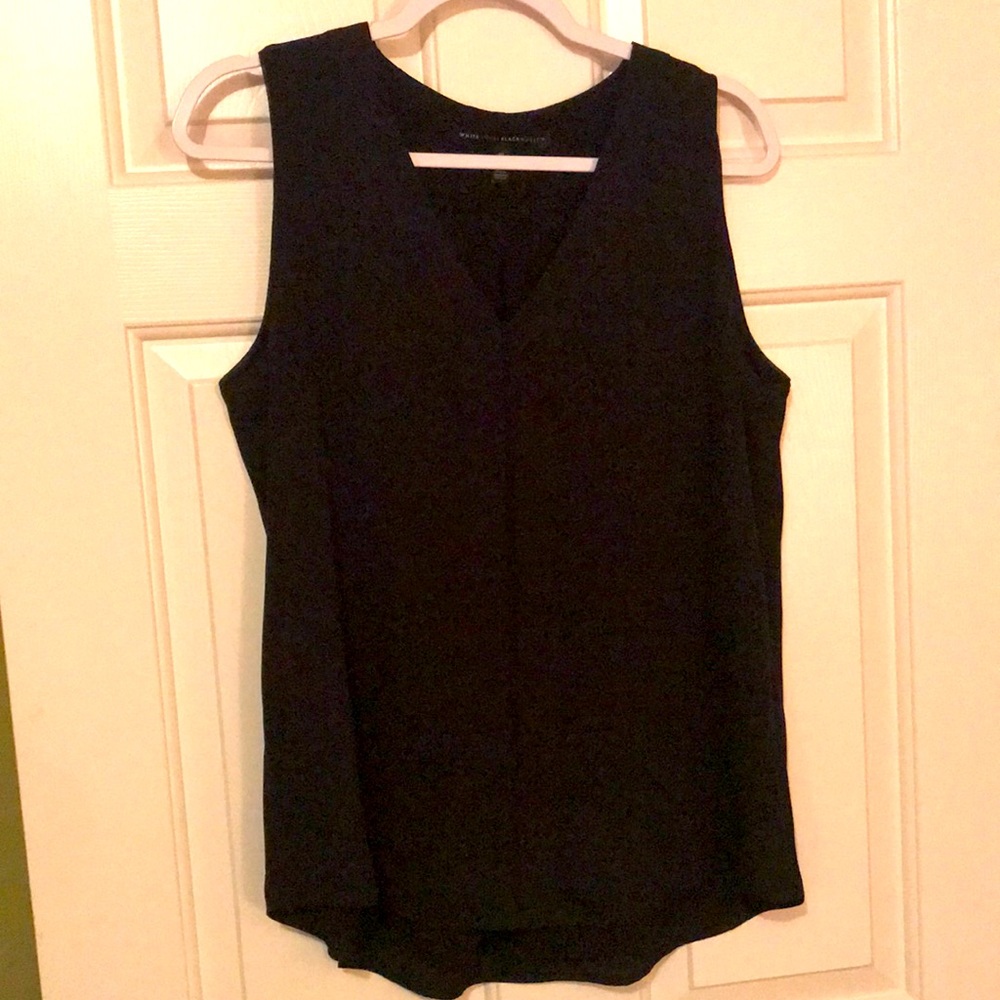 White House Black Market Single-Pleat Shell Top